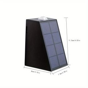 2pcs Solar Up And Down Wall Lights; Outdoor Waterproof LED Step Light; Solar Fence Lights For Outdoor Yard Garden Lawn Patio Courtyard Fences Dri
