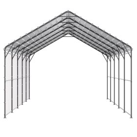 Heavy Duty Metal Carport, 13' x 26' Outdoor Carport with Galvanized Steel Frame & Roof, Car Tent Garage Shade with Removable Sidewalls