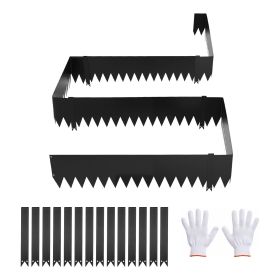 Galvanized Steel Landscape Edging, 12-Pack 40 x 8 Inch Metal Edging for Landscaping with 14 Mounting Clips