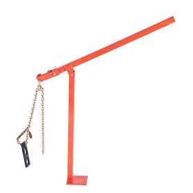 36 in T Post Puller, Heavy Duty Fence Post Pullers with Puller Plate & 47 in Lifting Chain, Labor-Saving T-Post Remover Tool for Round Fence Post