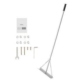 Landscape Rake, 60 inch Handle 20 inch Wide Head, Large Heavy Duty Aluminum Landscaping Level, Asphalt Rake Tool for Asphalt & Land Leveling