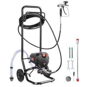 750W Stand Airless Paint Sprayer, 3000PSI High Efficiency Electric Airless Sprayer With Cart