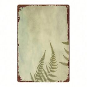 CIFbuy Vintage Fern 2D Flat Iron Metal Sign 8x12 Inch Durable Nostalgic Style Metal Plaque Decorative Wall Art Painting For Bar Bedroom TikTok, T (Option: defaulttitle)