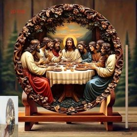CIFbuy 2D Flat Last Supper Wall Decor, "" Wall Decor, Exquisitely Carved Jesus & 12 Apostles Religious ArtTikTok, TikTok, Tememu Self-pickup Logi (Option: defaulttitle)