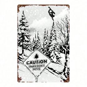 CIFbuy 1pc 2D Flat Metal Sign Freeride Snowboard Plaque, Sturdy Metal Wall Art For Bars Bedrooms Restaurants Kitchens Home Decor, 8x12 TikTok, Ti (Option: defaulttitle)