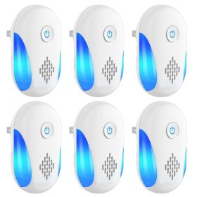 6 Packs Ultrasonic Pest Repellers Electric Plug-In Indoor Pest Control Mouse Repellent Chaser Deterrent Rodent Chaser With 2 Modes For Home Kitch (Option: WHITE)