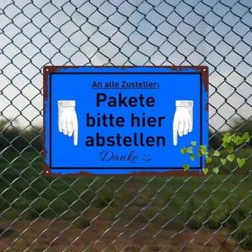 CIFbuy 1pc Creative 2D Flat Directional Sign With German Text, Please Place Here Gesture Pattern Wall Decor, Practical Home Room Signag TikTok, T (Option: defaulttitle)