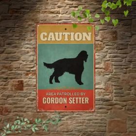 CIFbuy Vintage Gordon Setter Warning Sign, 2D Flat Metal Iron Plaque, Funny Caution Decor, Rustic Garden Gate Bar Wall Art TikTok, TikTok, T Self (Option: defaulttitle)